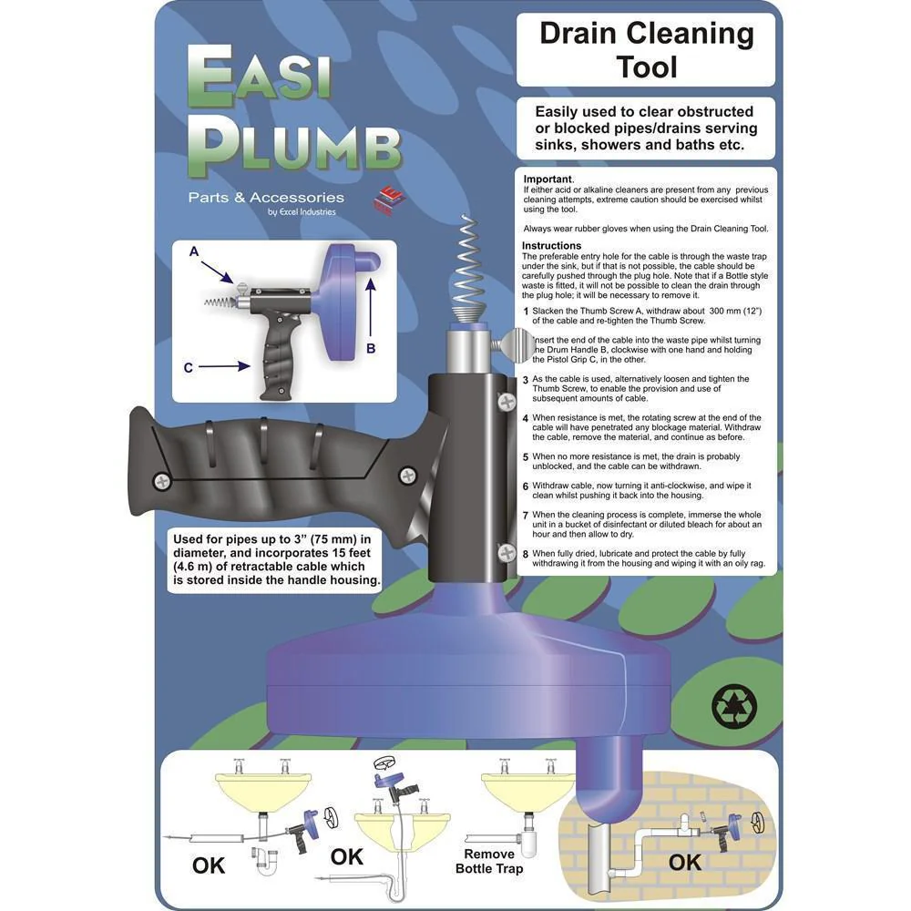 15Ft Drain Clearing Tool Ep15Ca - Image 2