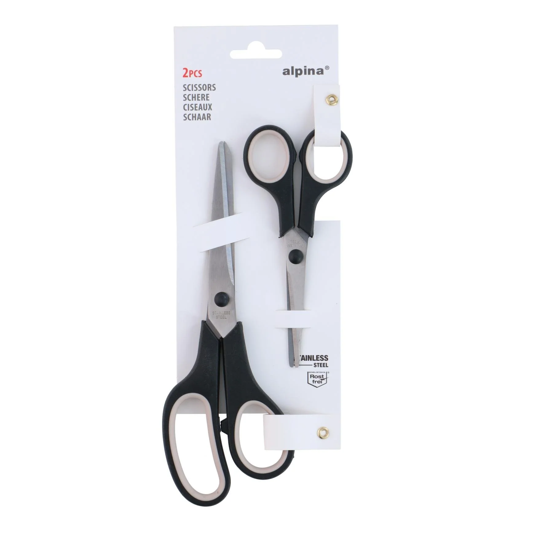 ALPINA Scissors Set 2 Pcs Black