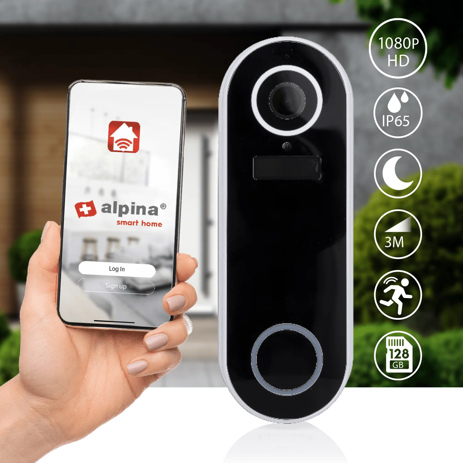 Alpina Smart Video Doorbell (Battery Operated) - Image 2