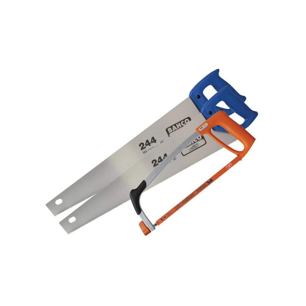 Bahco Twin Pack Handsaw (244) & Hacksaw (317) Set - Image 2