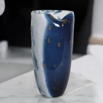 Blue Marble Vase 37cm