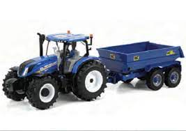 Britains 1:32 New Holland T6 Tractor With Trailer Play Set - Image 2