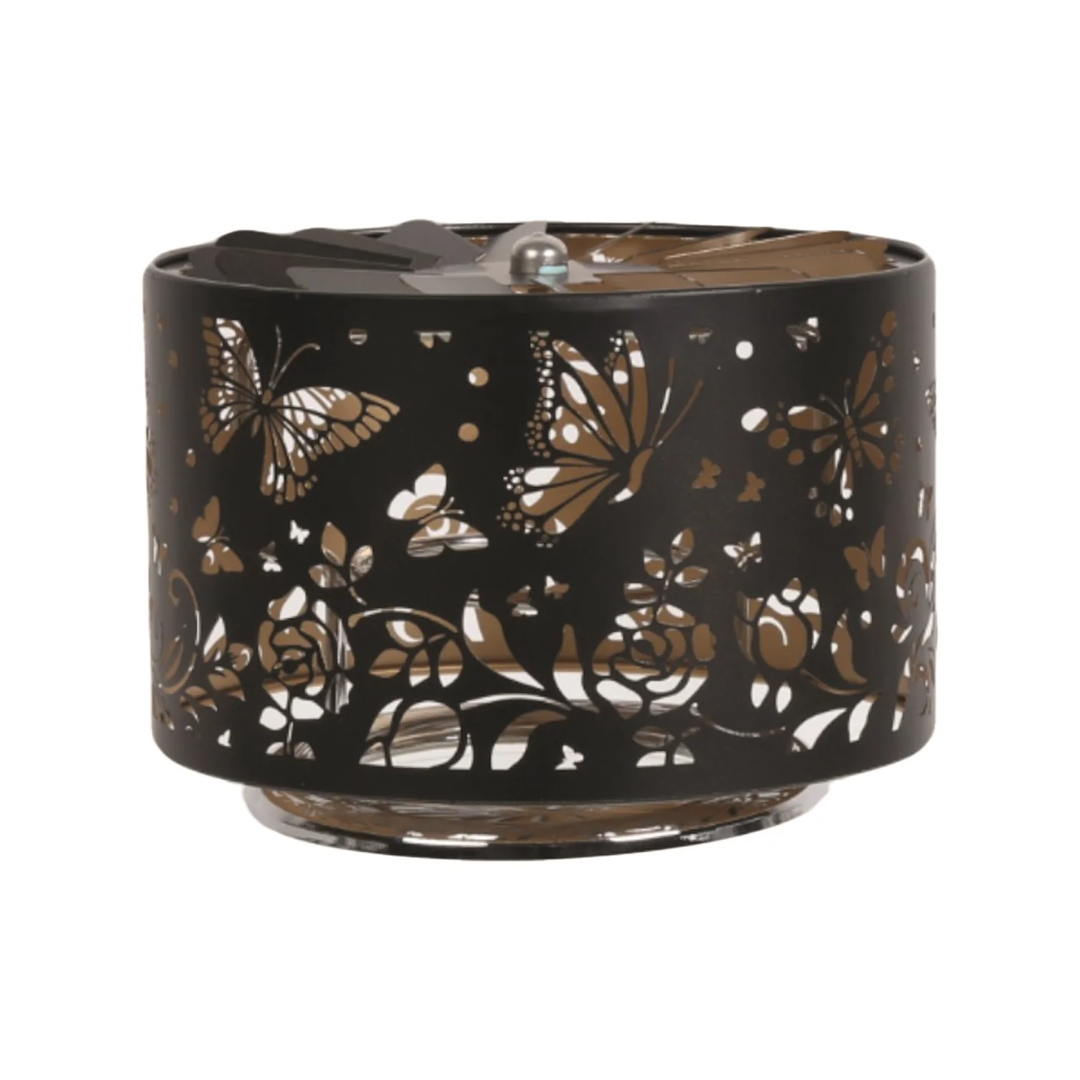 Carousel Shade Metal Silhouette - Black & Gold Butterfly 13cm