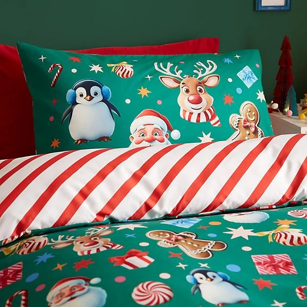 Catherine Lansfield Christmas Icons Festive Children Duvet Cover Set – Single - Image 3