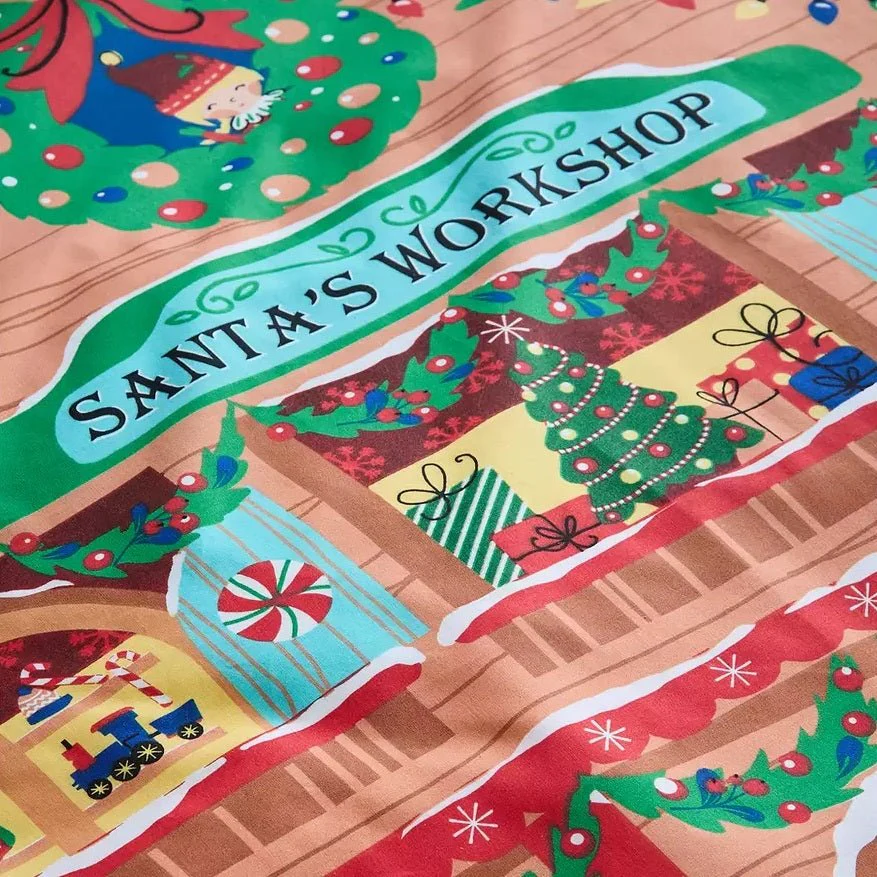 Catherine Lansfield Santa's Workshop Duvet Cover Set Single - Image 4