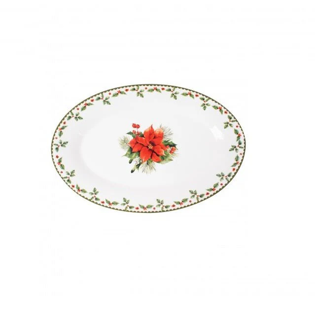 Christmas Holly 16" Serving Plate