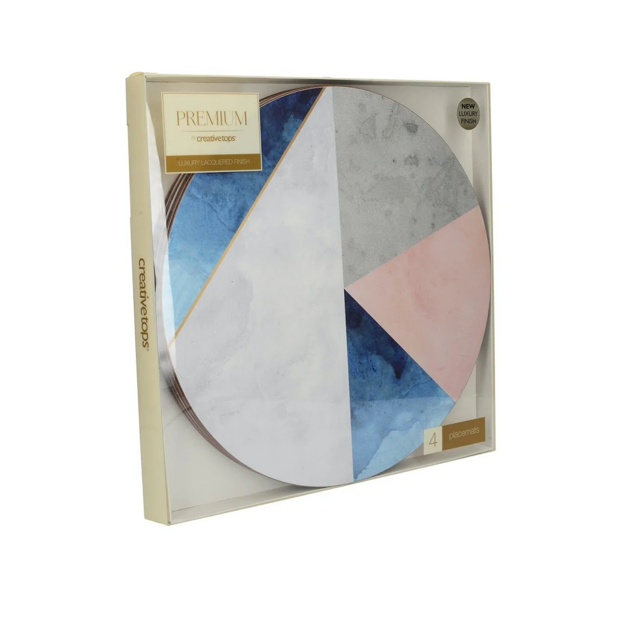 Creative Tops Geometric Palette Pack Of 4 Round Premium Placemats - Image 2