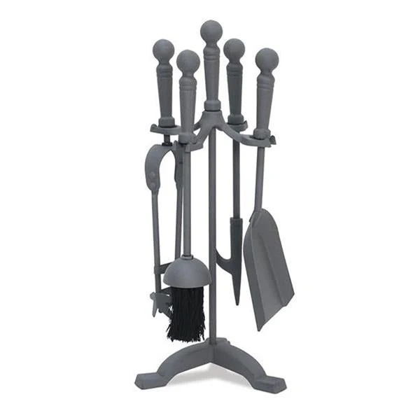 De Vielle 5 Piece Traditional Companion Set 18" - Grey