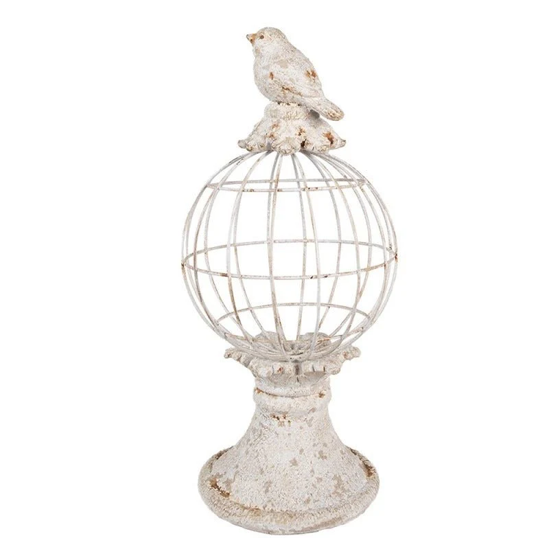 Decorative Figurine Bird 12 x 7 x 14cm Grey - Image 2