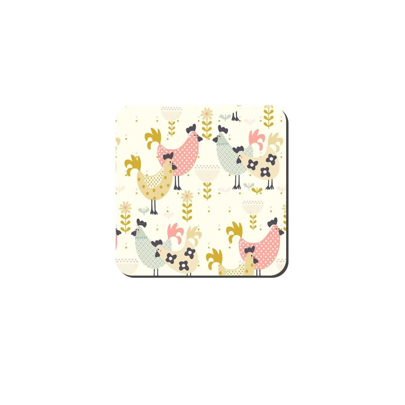 Denby Hens Set of 6 Coasters