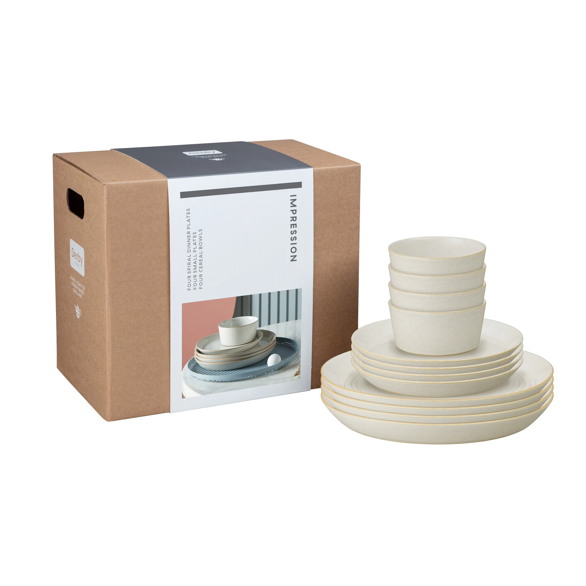 Denby Impression Cream 12Pc Tableware Set - Image 2