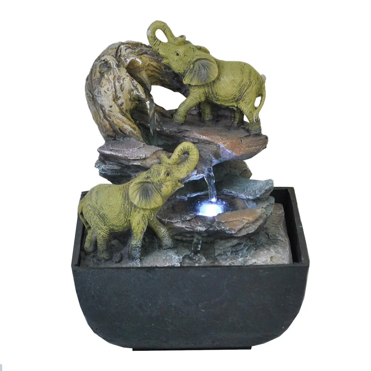 Elephants Oasis Mini Indoor Water Fountain