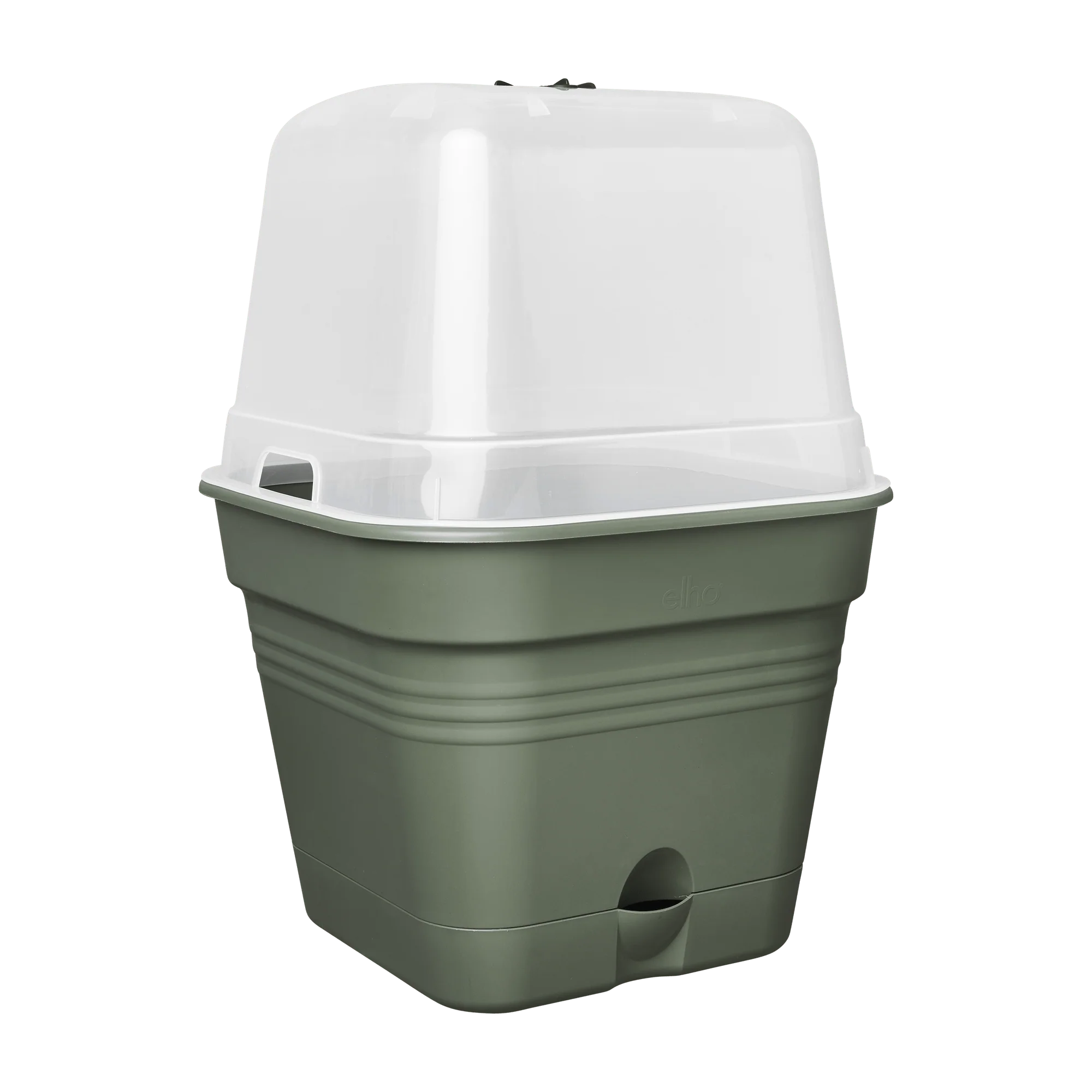 Elho Green Basics Growpot Square All-in-1 20cm Leaf Green