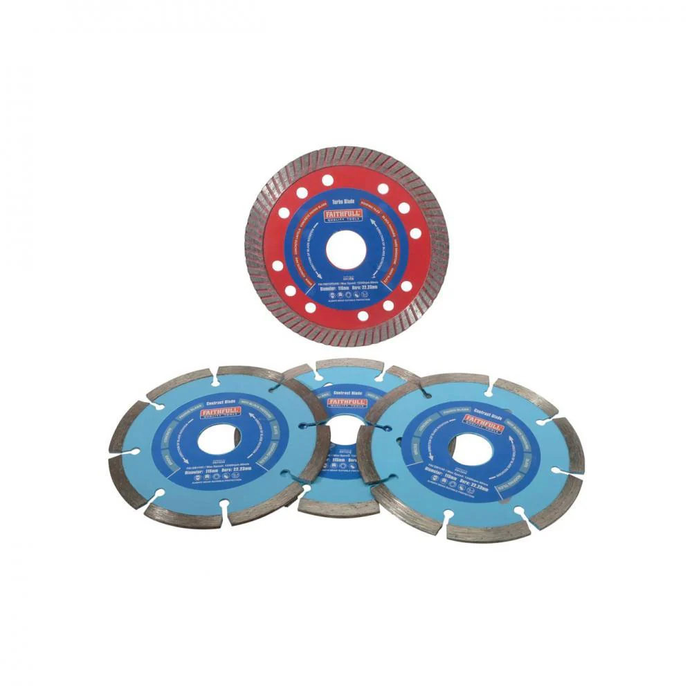 Faithfull 4 Piece Diamond Blade Set