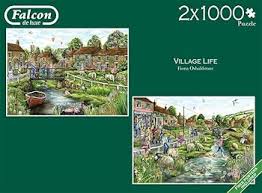 Falcon 2 x 100 piece Puzzle - Villiage Life