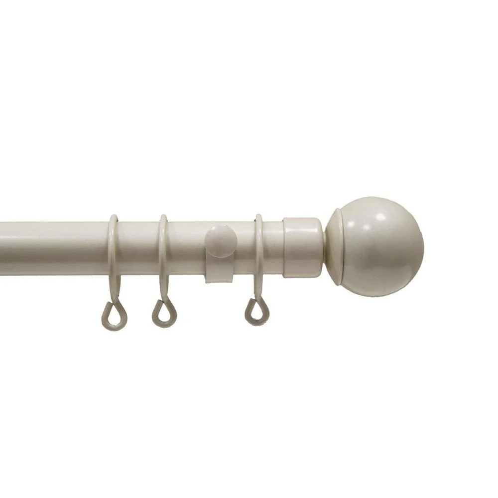 Forge Ball Curtain Pole - Cream/Gold - Image 2