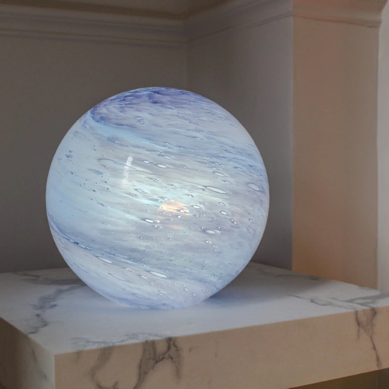 Glass Sphere Lamp Lilac Sky 28cm - Image 3