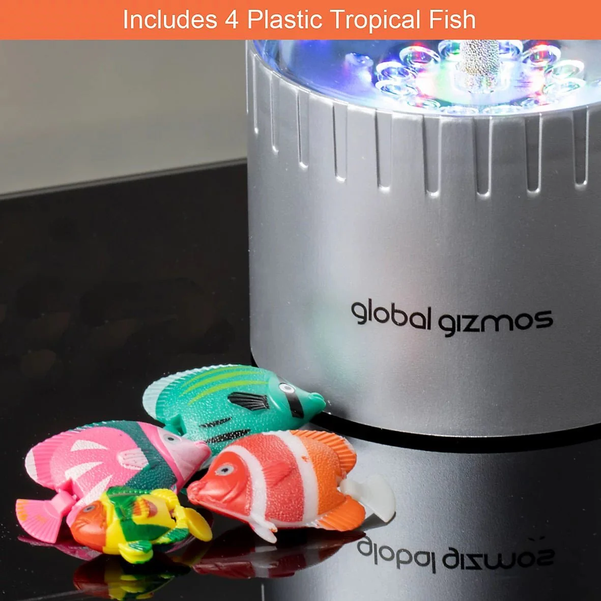 Global Gizmos Colour Changing Bubble Fish Lamp - Image 5