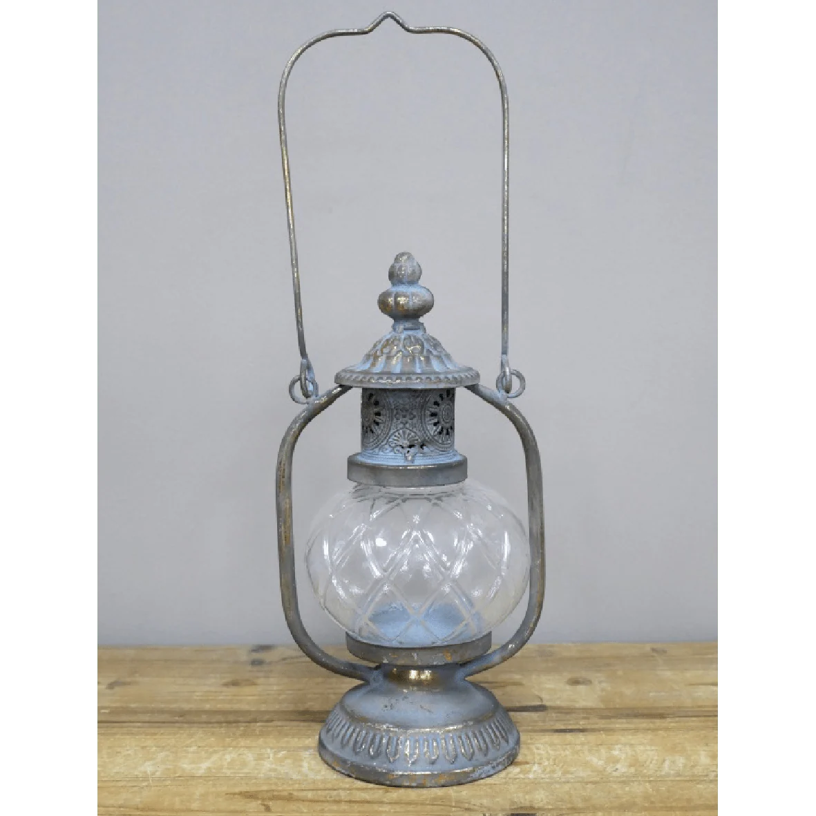 Grey Lantern with Handle 41cm (Candle not incl.)