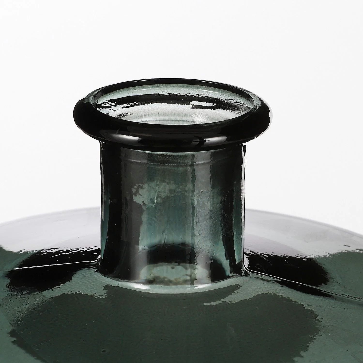 Guan Recycled Glass Green Bottle 26 x 21cm - Image 2