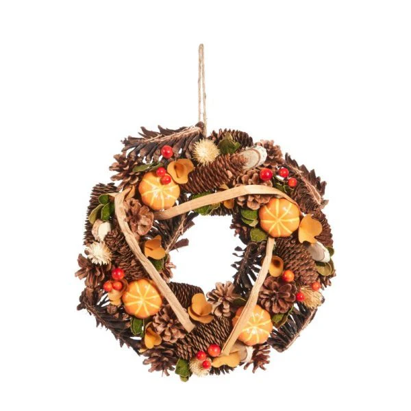 HarvestHome Whirl Door Wreath - 30cm - Image 2