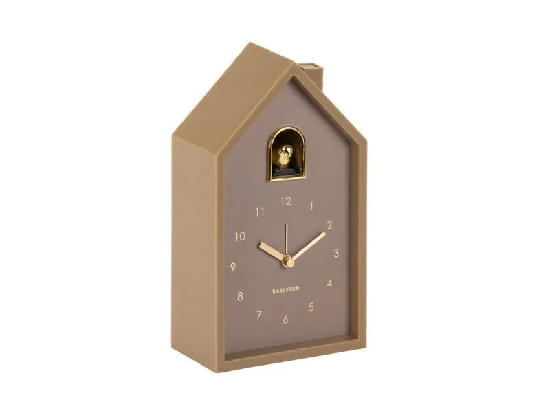 Karlsson Alarm Clock Modern Cuckoo Oro Mocha Brown