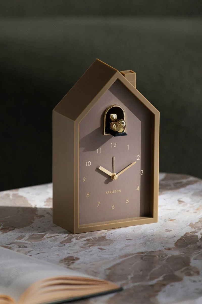 Karlsson Alarm Clock Modern Cuckoo Oro Mocha Brown - Image 4