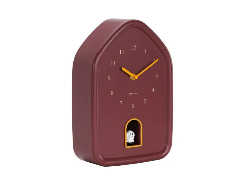 Karlsson Wall Clock Modern Doggy Burgundy Red - Image 2