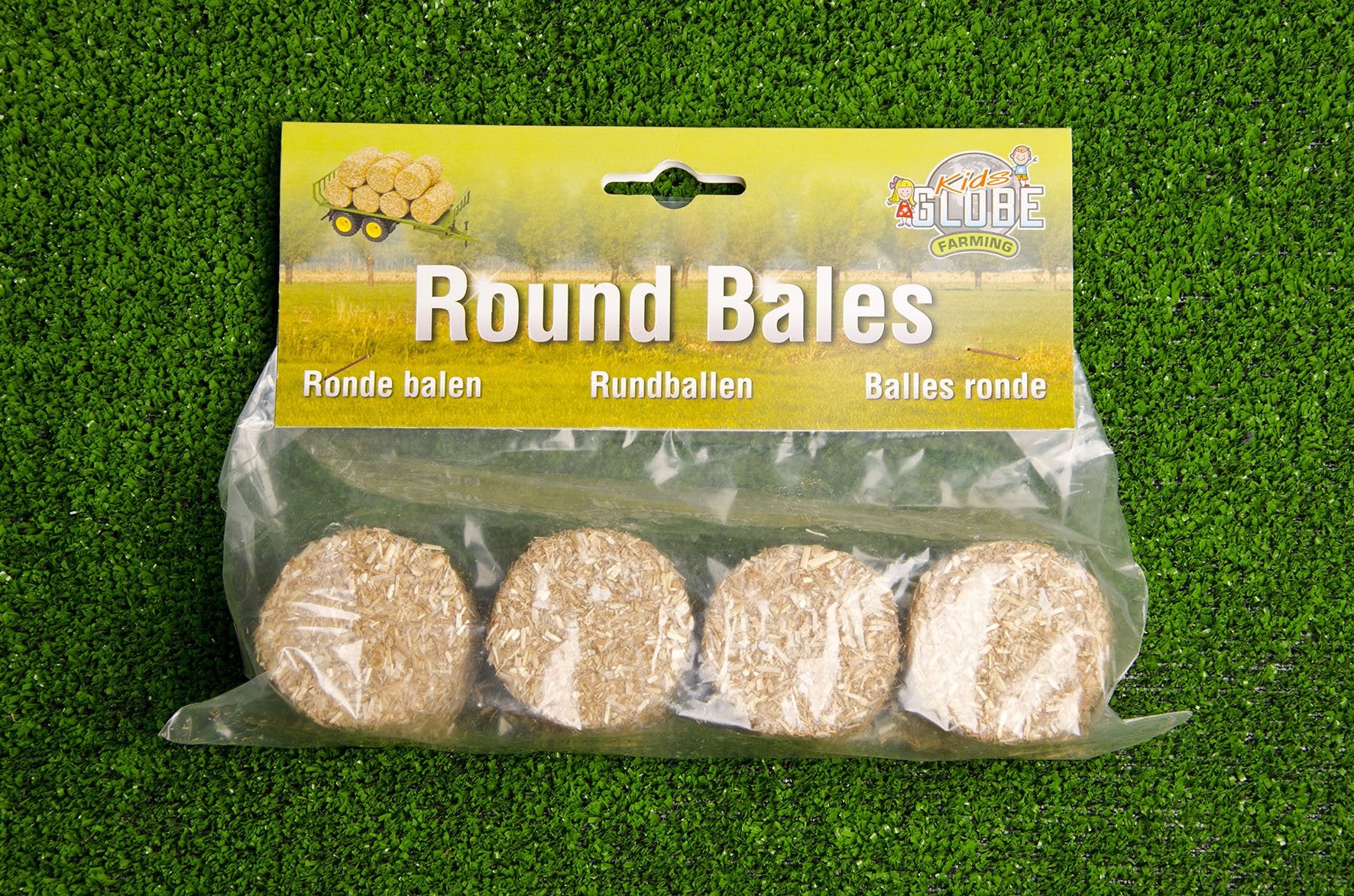 Kids Globe 1:32 Pack of 4 Round Bales