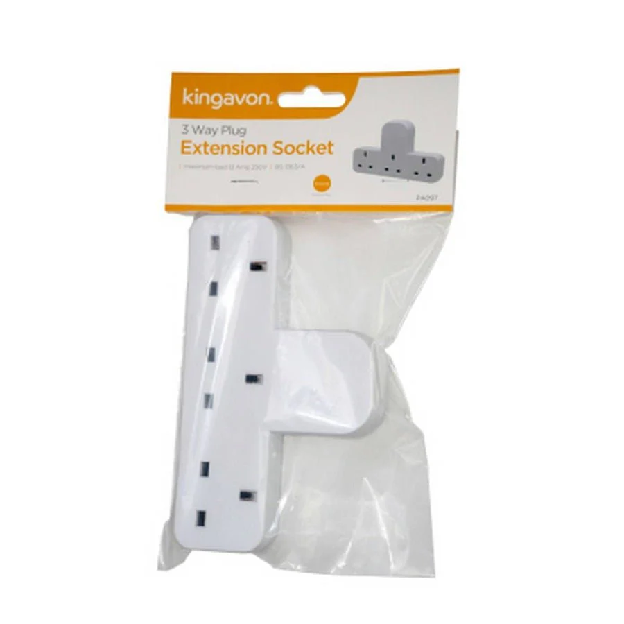 Kingavon 3 Way Plug Extension Socket BB-PA097