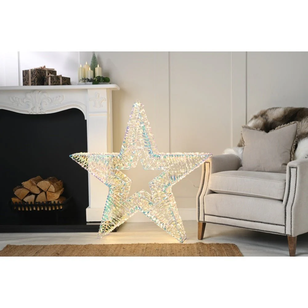 Led Lit Iridescent Star | 100Cm