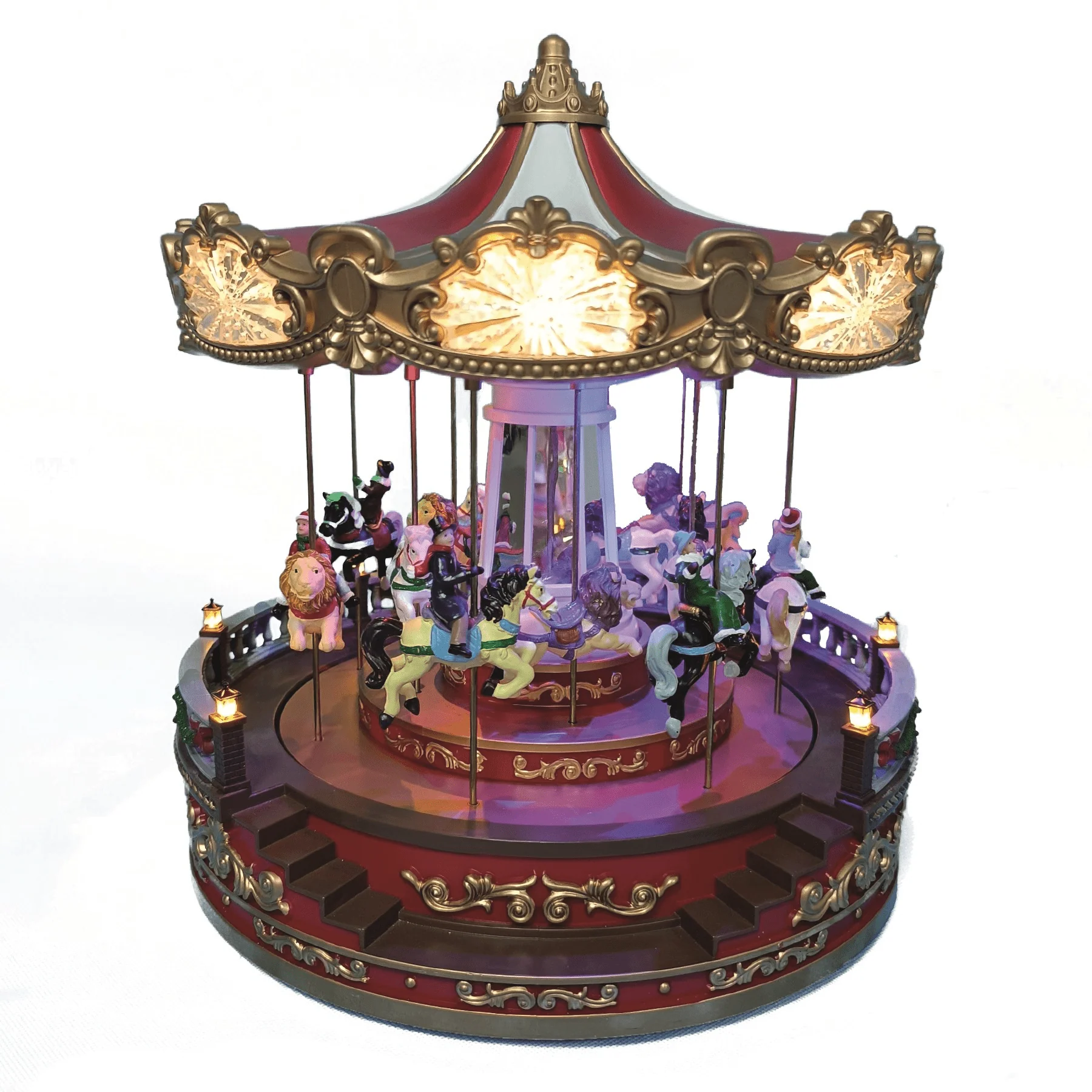 LED Musical Christmas Carousel 30 x 36cm