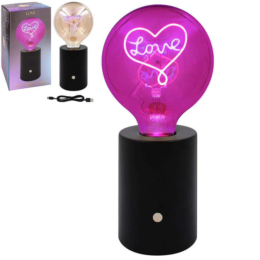 LED Text Lamp – Love