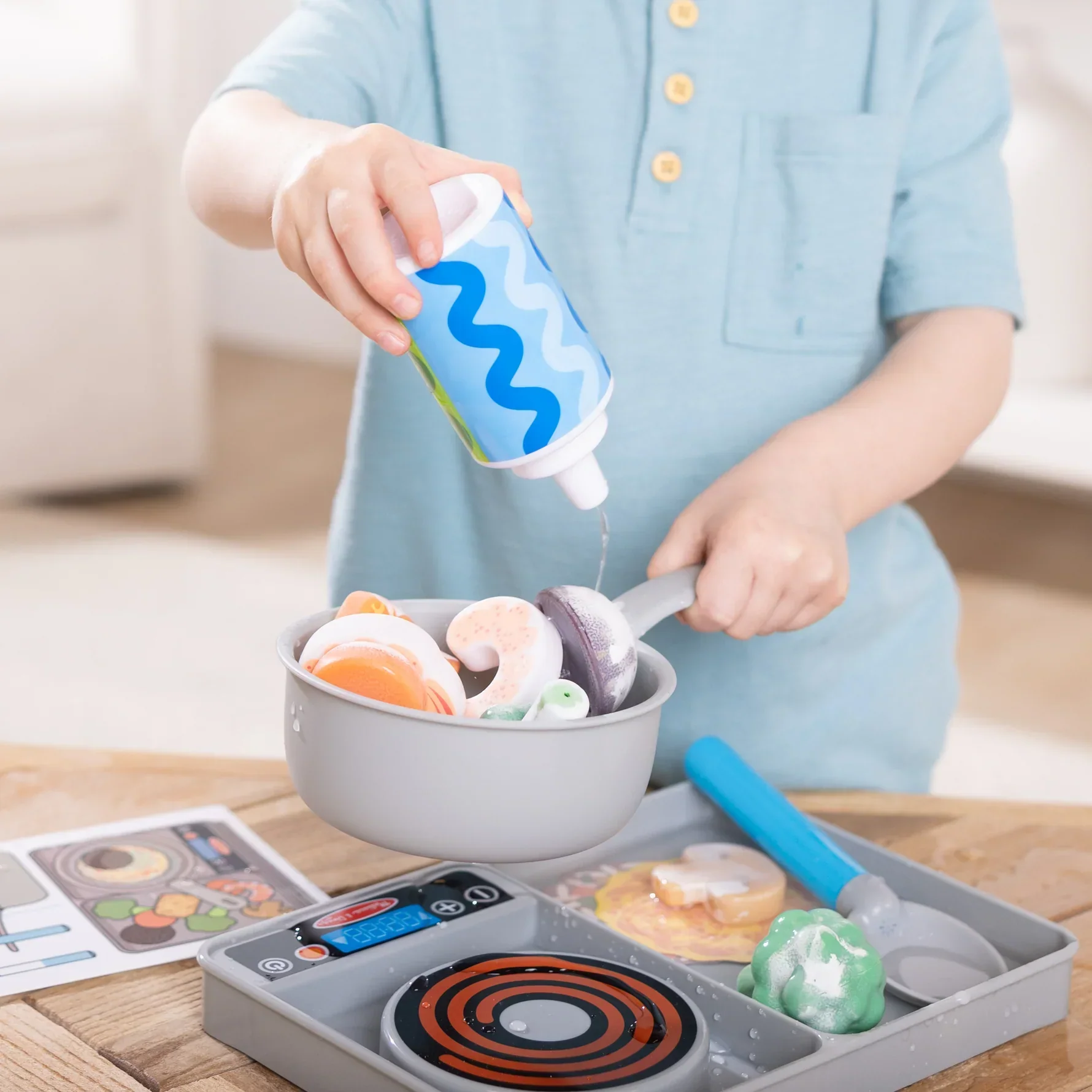 Melissa & Doug Simmer & Stir Stove Top Play Set - Image 2