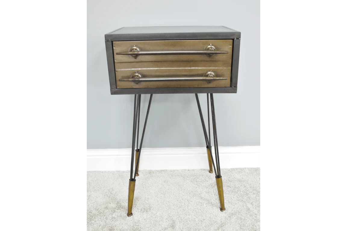 Metal Bedside Cabinet 69cm - Image 3