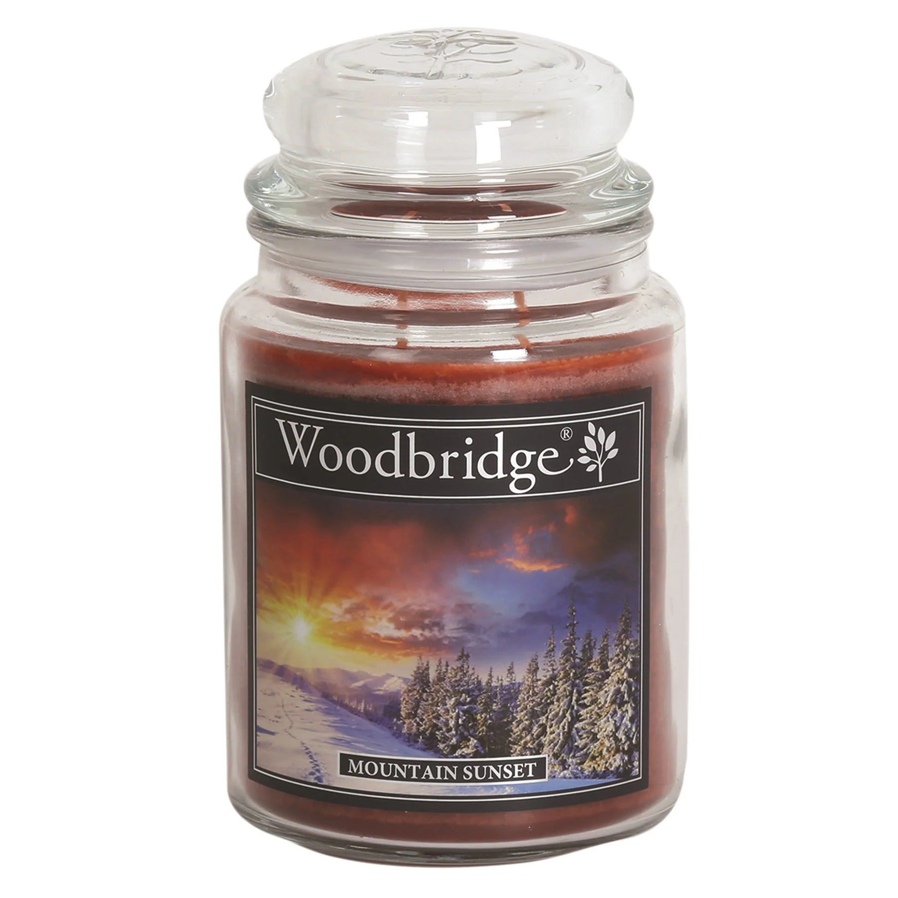 Mountain Sunset Woodbridge Large Scented Candle Jar