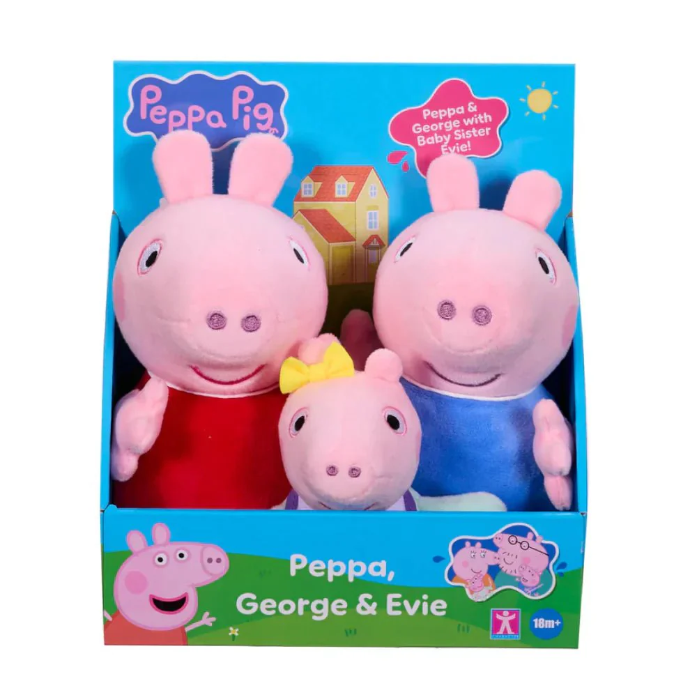 Peppa, George & Evie 3 Pack