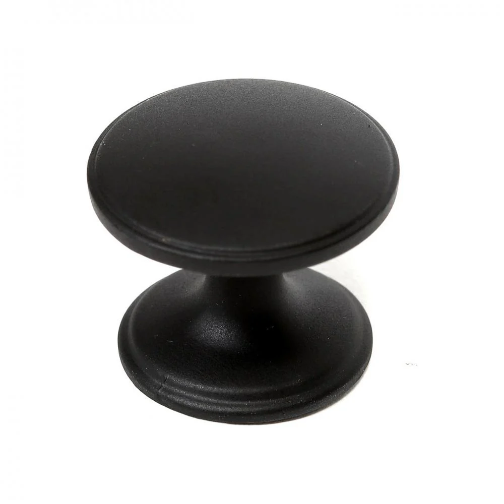 Phoenix Door Knob Plain - Matt Black - Image 2