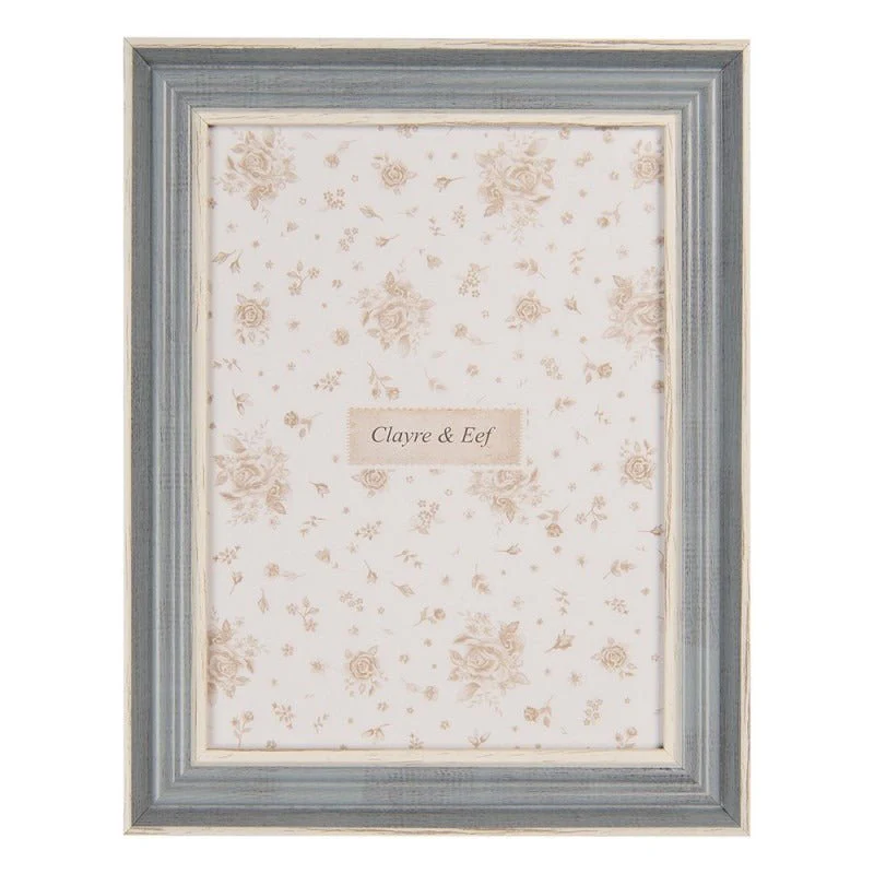 Photo Frame 10 x 15cm Blue MDF Rectangle Bohemian