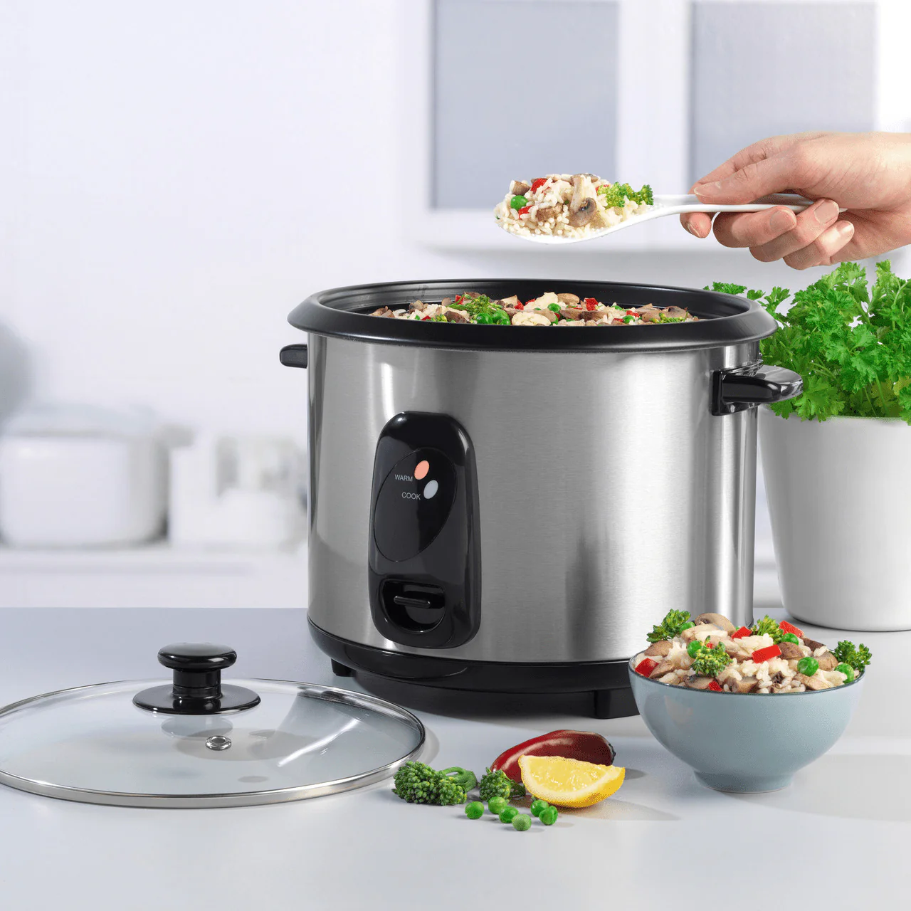 Progress Rice Cooker With Removable Non-Stick Bowl - Image 3