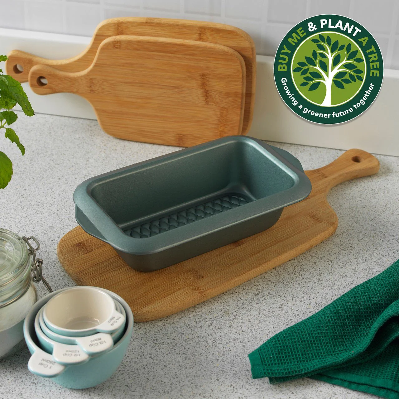 Progress Shimmer Green 28cm Non Stick Loaf Tin - Image 3