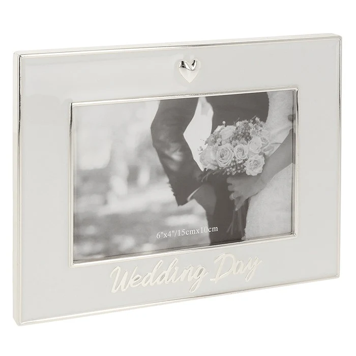 Pure White Photo Frame Wedding 6x4