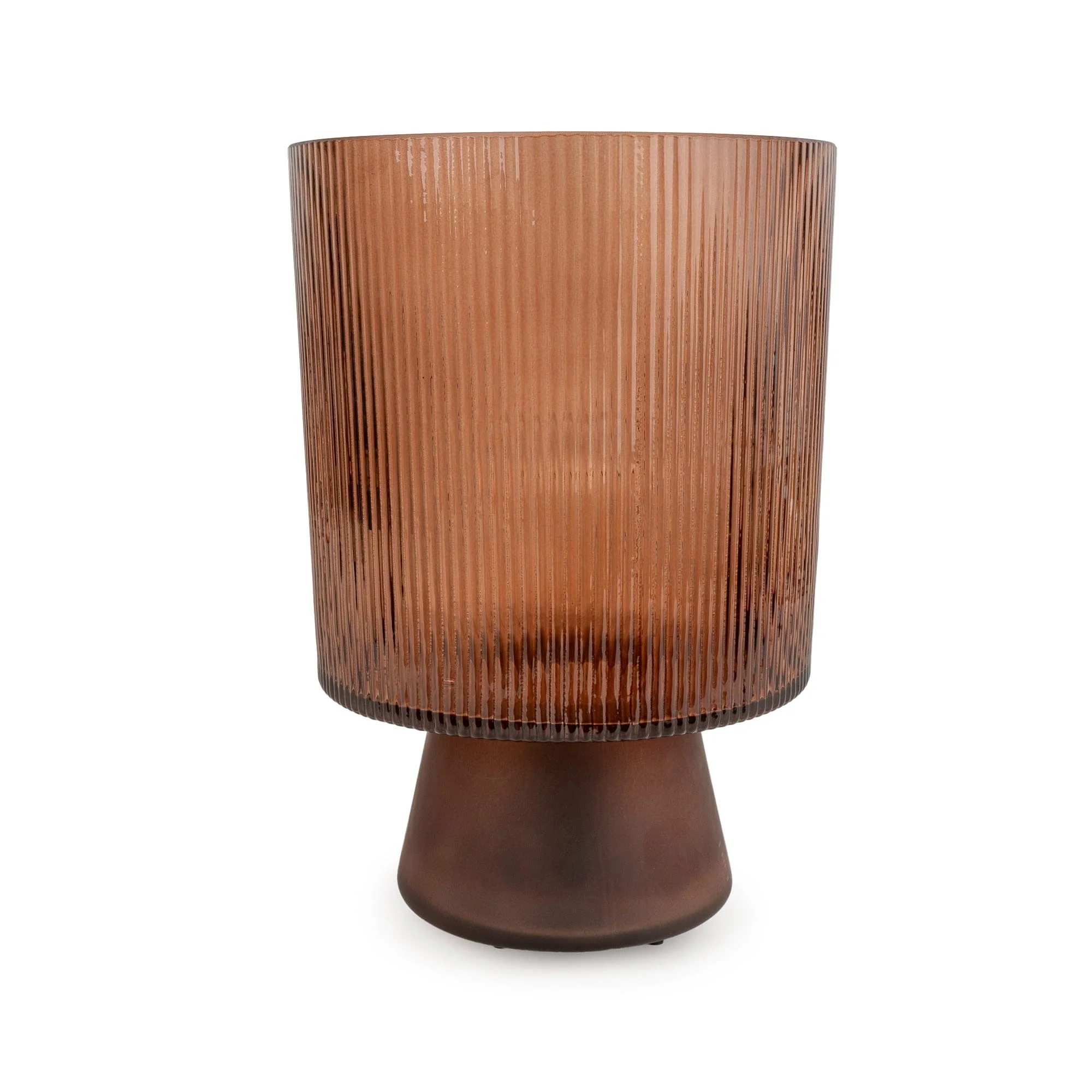 Ridged LED Touch Lamp - Amber