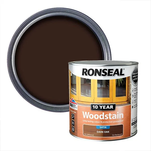 Ronseal 10 Year Woodstain - Dark Oak 250ml