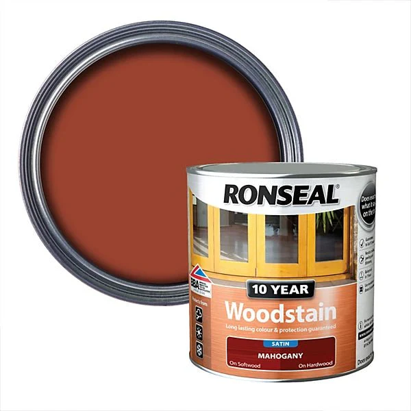 Ronseal 10 Year Woodstain - Mahogany 250ml