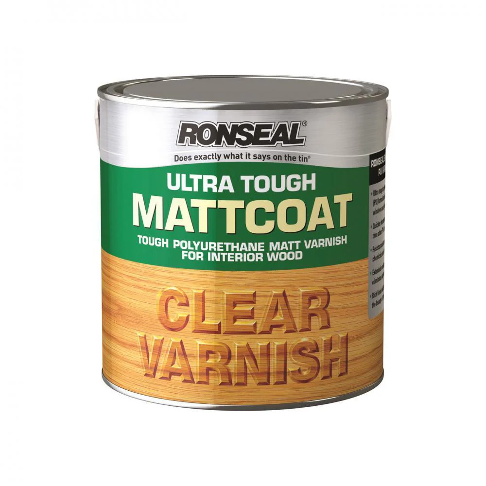 Ronseal Ultra Tough Varnish Matt - 5 Litre Clear