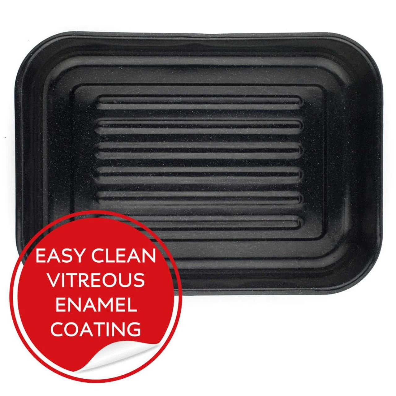 Russell Hobbs Romano Vitreous Enamel Deep Roaster 42 cm Black - Image 3