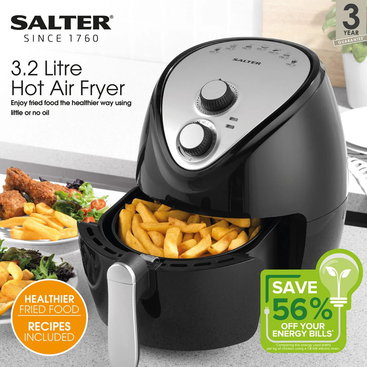 Salter Personal Hot Air Fryer - 3.2L - Image 5