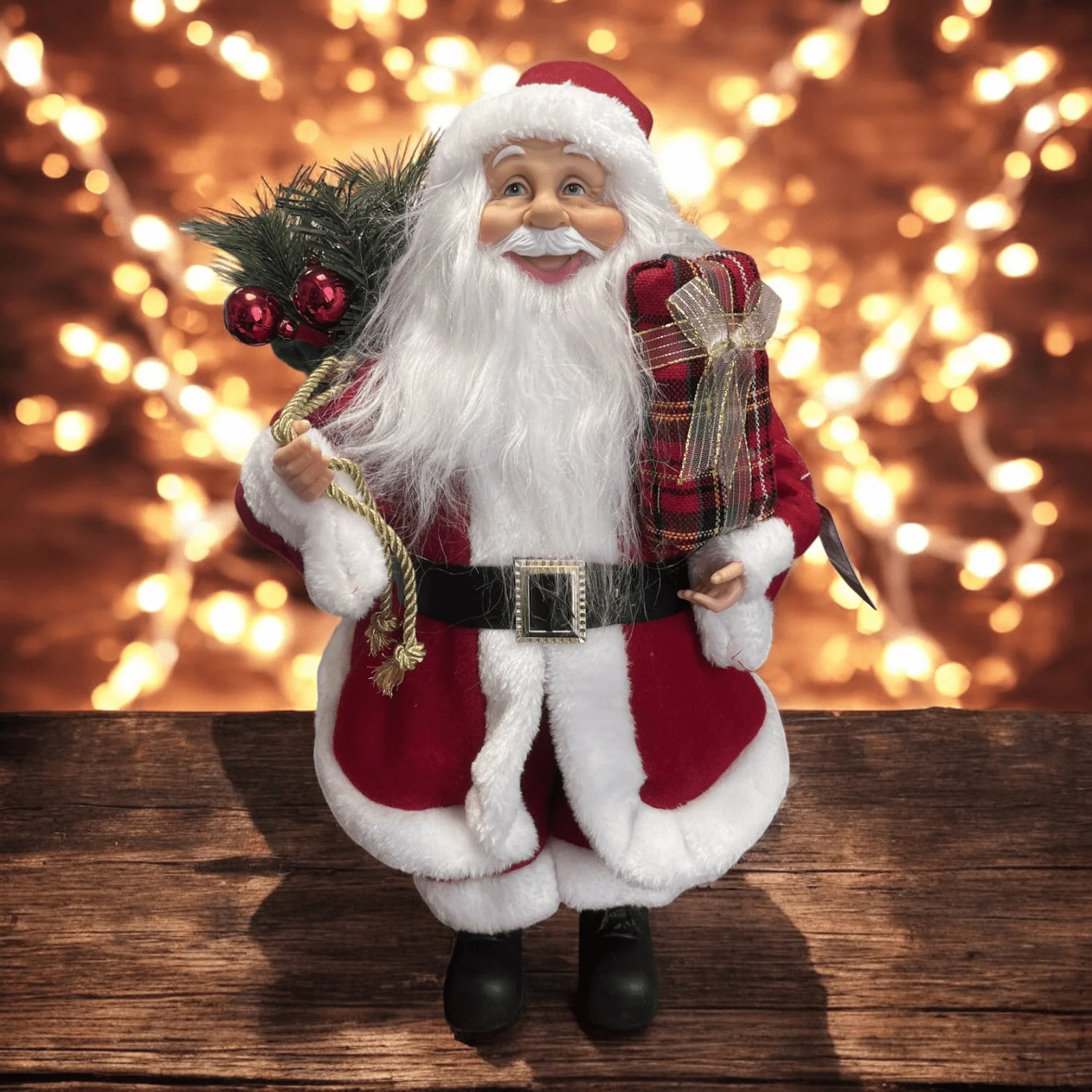 Santa Ornament Carrying Gifts 40cm