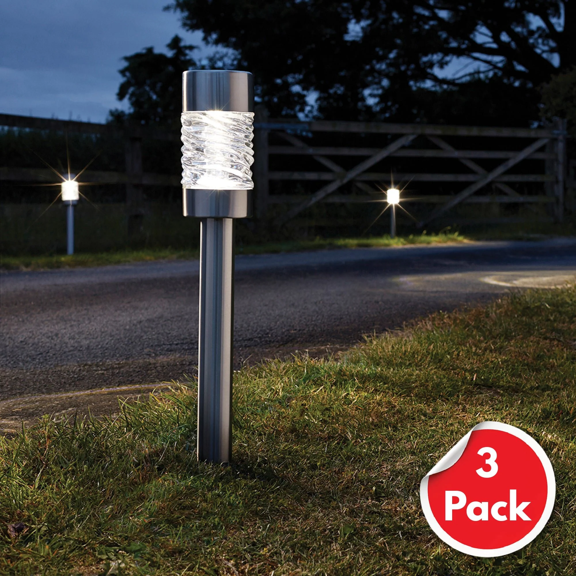 Smart Solar Martello 5 Lumens Stake Solar Light 3 Pack